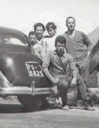 Piccioli Ciro: la famiglia Piccioli sulle Dolomiti nel 1957