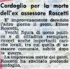 Roscetti Ettore, articolo sul giornale